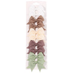10-Piece Ribbon Bow Hair Clips Set for Baby Girls – Cute Solid Color Hair Accessories