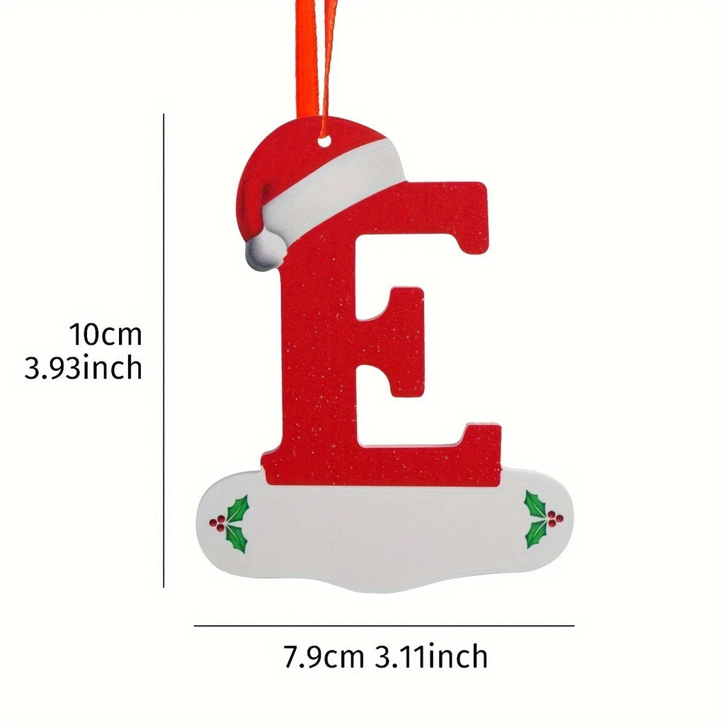 26-Letter Alphabet Christmas Ornaments – Hanging Tree Decorations for Holiday and New Year Celebrations