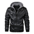 Men's PU Leather Jacket – Vintage Casual Biker Style Outerwear for Autumn and Winter