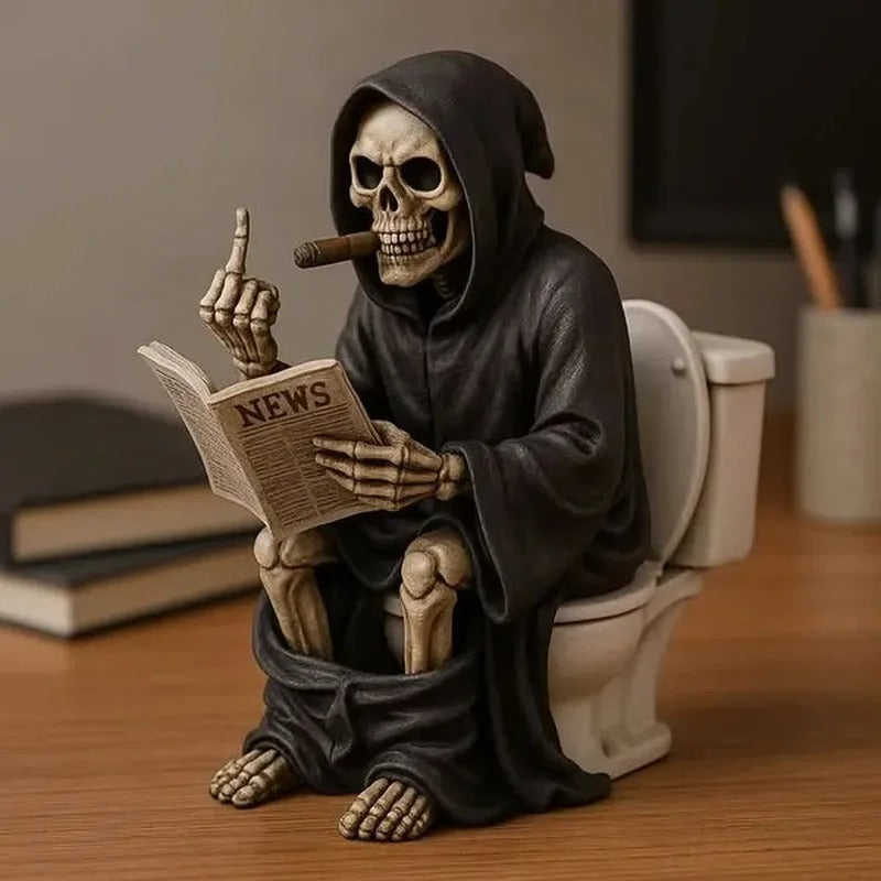 Resin Skeleton Figurine – Decorative Collectible Statue for Home Decor