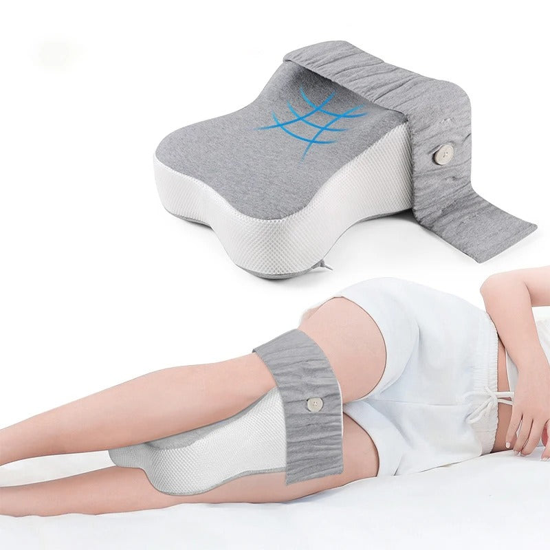 Long 14-Inch Side Sleeper Leg Pillow – Large Gray Knee and Thigh Support Cushion