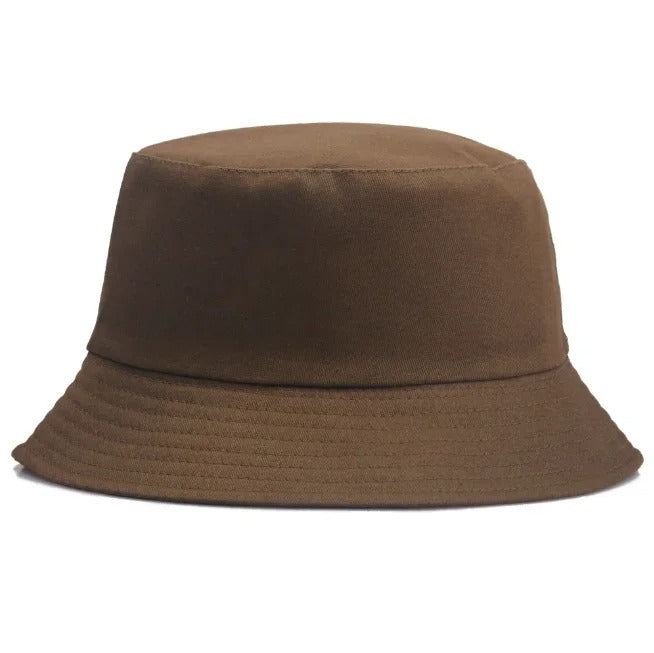 Unisex Cotton Bucket Hat – Custom Logo Printed Fisherman Hat for Casual Everyday Wear