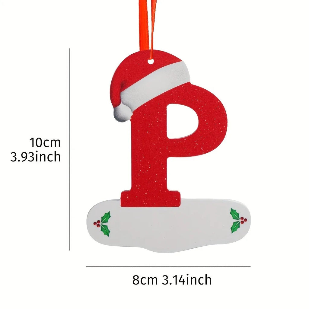26-Letter Alphabet Christmas Ornaments – Hanging Tree Decorations for Holiday and New Year Celebrations