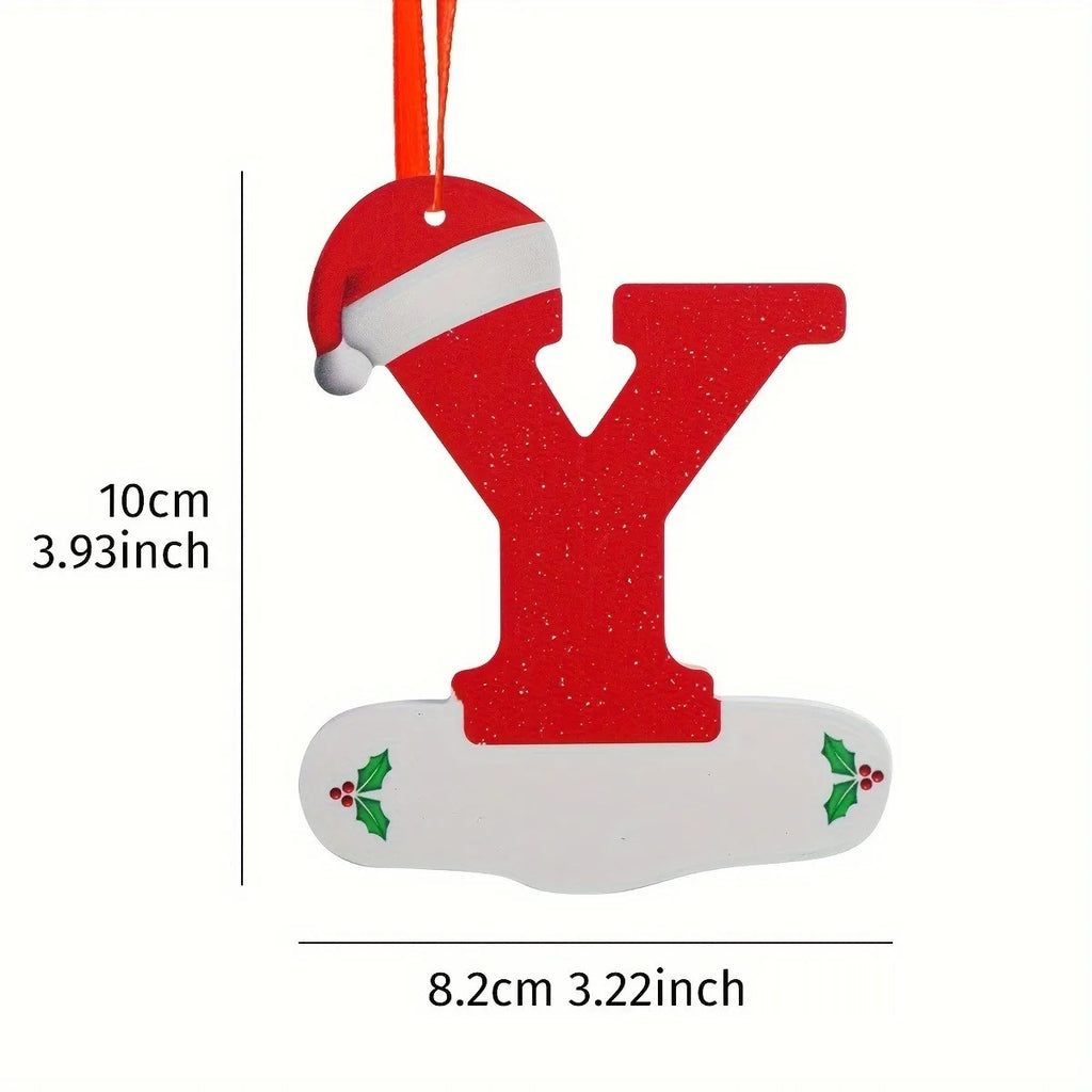 26-Letter Alphabet Christmas Ornaments – Hanging Tree Decorations for Holiday and New Year Celebrations