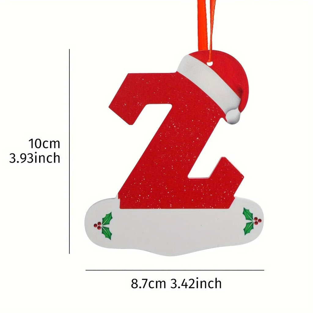 26-Letter Alphabet Christmas Ornaments – Hanging Tree Decorations for Holiday and New Year Celebrations