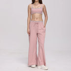Hearuisavy Women's 2-Piece Polka Dot Activewear Set – Cross-Back Top and High-Waisted Shorts
