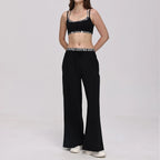 Hearuisavy Women's 2-Piece Polka Dot Activewear Set – Cross-Back Top and High-Waisted Shorts