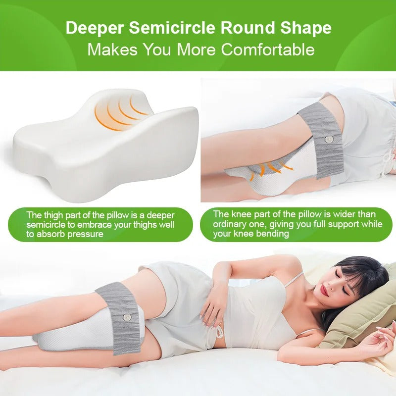Long 14-Inch Side Sleeper Leg Pillow – Large Gray Knee and Thigh Support Cushion