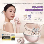 Bluetooth 6.0 Clip-On Wireless Earbuds – Star-Ring Design with Hi-Fi Sound