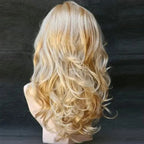 Long Wavy Blonde Synthetic Wig for Women – Natural-Look Style with Heat-Resistant Fibers