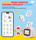 Portable WiFi Thermal Sticker Printer with 2.4-Inch IPS Screen – Voice-Activated Mini Printer