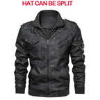 Men's PU Leather Jacket – Vintage Casual Biker Style Outerwear for Autumn and Winter