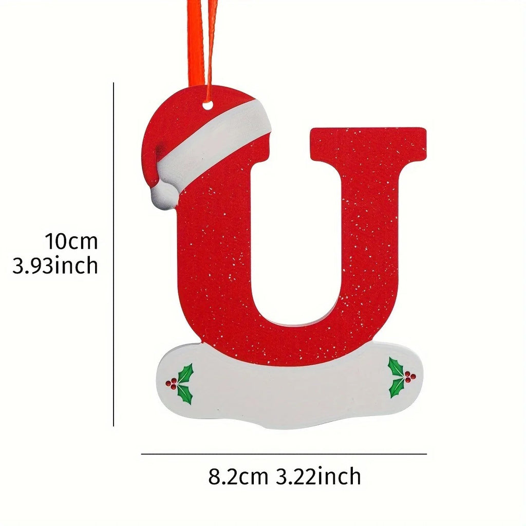26-Letter Alphabet Christmas Ornaments – Hanging Tree Decorations for Holiday and New Year Celebrations