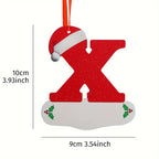 26-Letter Alphabet Christmas Ornaments – Hanging Tree Decorations for Holiday and New Year Celebrations