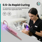 5W Mini Handheld LED UV Lash Lamp – Wireless Touch Control Eyelash Extension Light with Tweezers