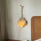 Shell-Shaped USB Rechargeable LED Night Light – Minimalist Hanging Bedside Lamp for Home Decor