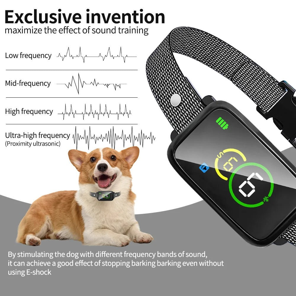 Rechargeable Dog Bark Control Collar for Small Dogs – Adjustable Sensitivity, Black