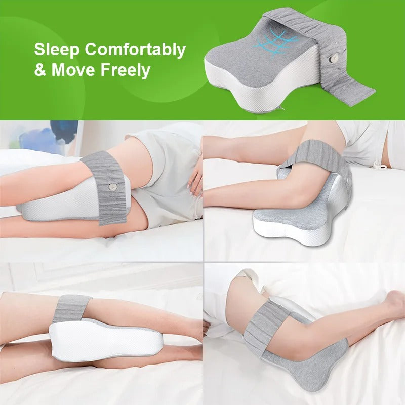 Long 14-Inch Side Sleeper Leg Pillow – Large Gray Knee and Thigh Support Cushion
