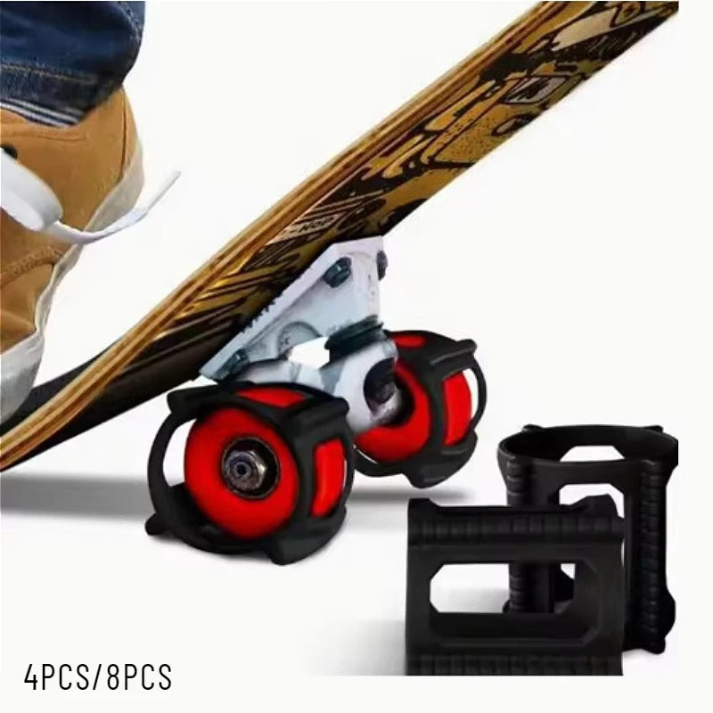 Skateboard Wheel Training Covers – TPU Skateboarding Practice Accessories, 4 or 8 Pieces