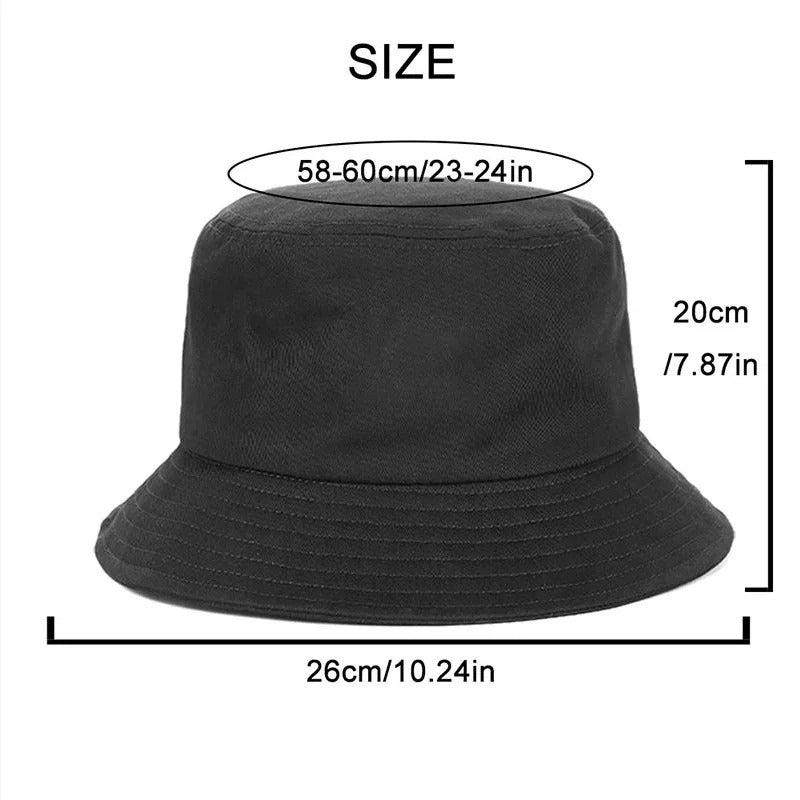 Unisex Cotton Bucket Hat – Custom Logo Printed Fisherman Hat for Casual Everyday Wear