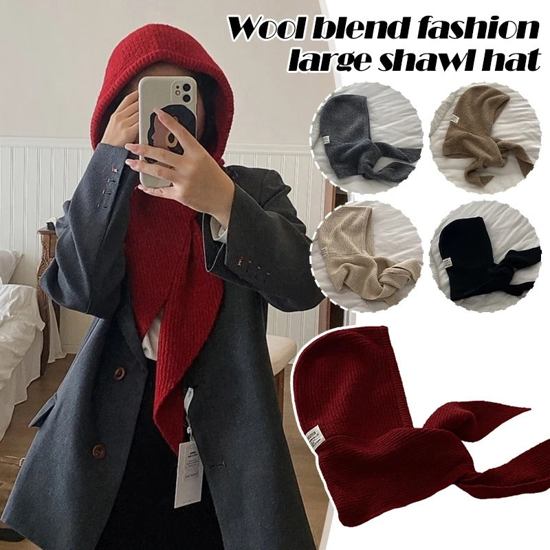Y2K Knitted Balaclava Hat with Neck Collar