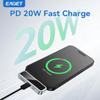 EAGET I30 USB-C Flash Drive, 64GB/128GB/256GB/512GB, LCD Display, 20W PD Fast Charging for Compatible Phones and Tablets