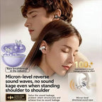 Bluetooth 6.0 Clip-On Wireless Earbuds – Star-Ring Design with Hi-Fi Sound