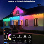 Smart WiFi RGBIC Permanent Outdoor LED Eaves Lights – App, Remote and Voice Control, Music Sync, Timer and Waterproof Design