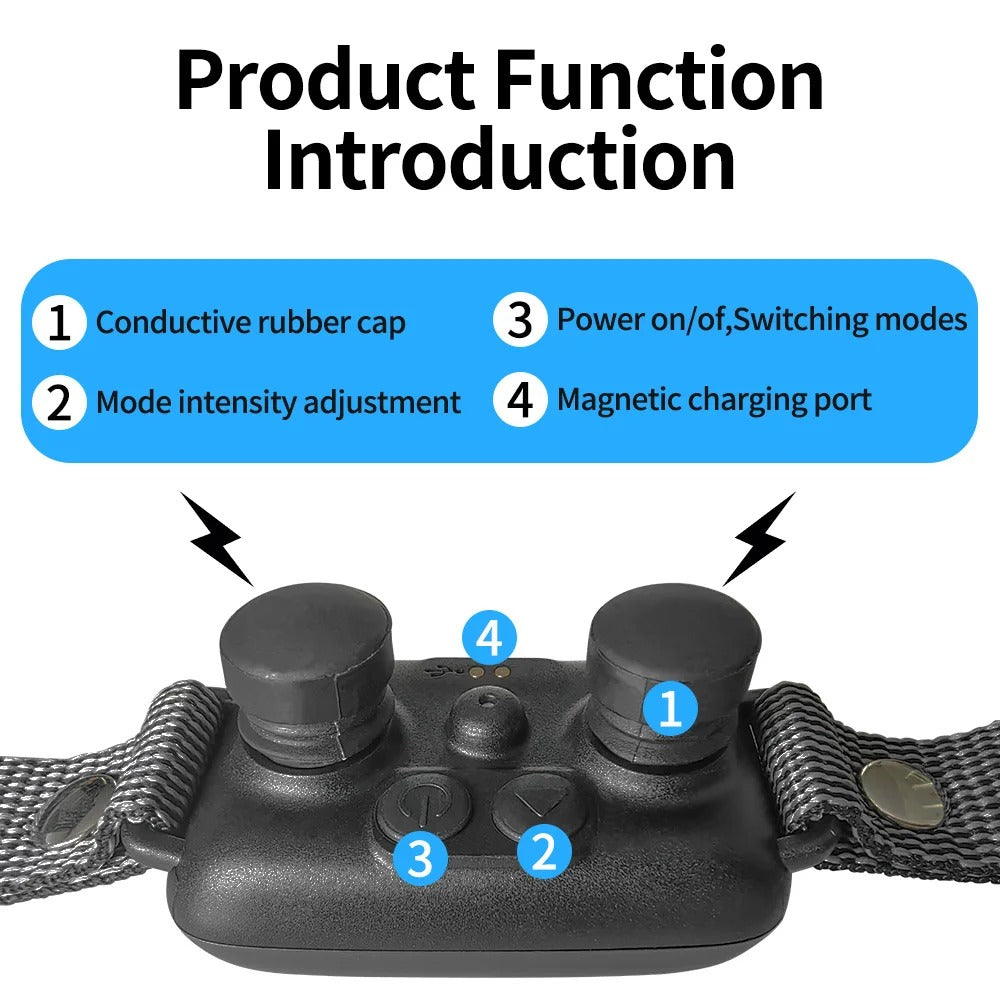 Rechargeable Dog Bark Control Collar for Small Dogs – Adjustable Sensitivity, Black