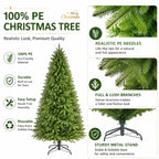 Artificial Christmas Tree – Full Green PE Pine Tree for Indoor Holiday and New Year Decorations