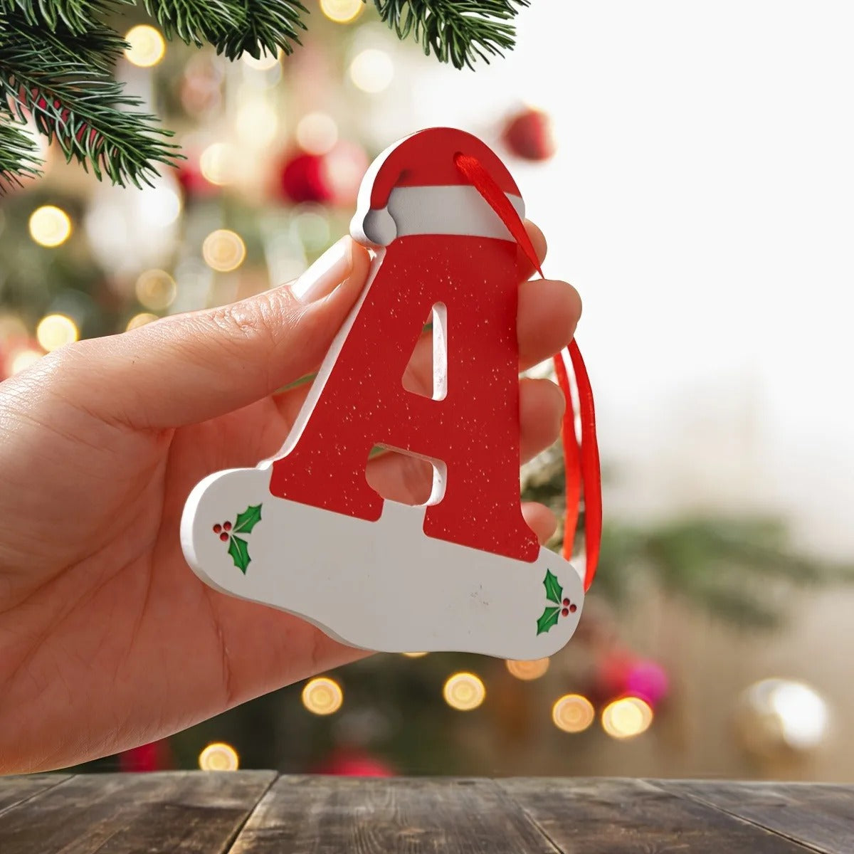 26-Letter Alphabet Christmas Ornaments – Hanging Tree Decorations for Holiday and New Year Celebrations