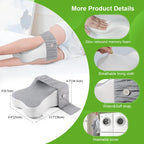 Long 14-Inch Side Sleeper Leg Pillow – Large Gray Knee and Thigh Support Cushion