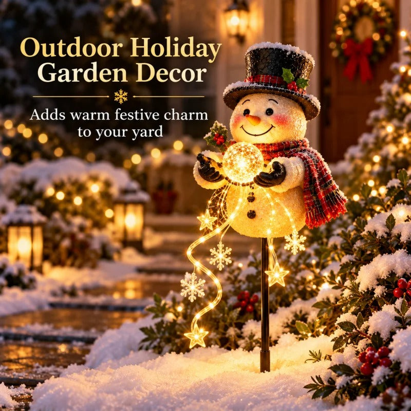 Solar Snowman LED Christmas Light – Outdoor Garden and Yard Decoration
