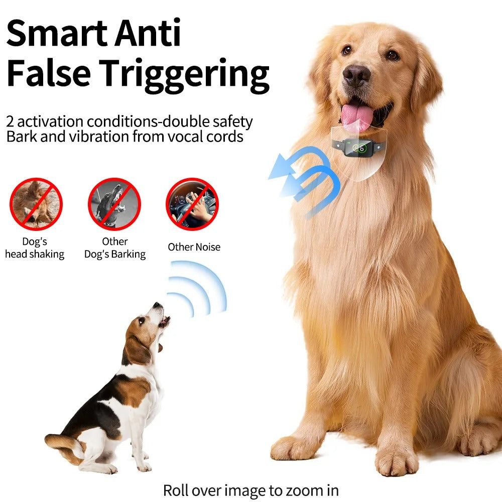 Rechargeable Dog Bark Control Collar for Small Dogs – Adjustable Sensitivity, Black