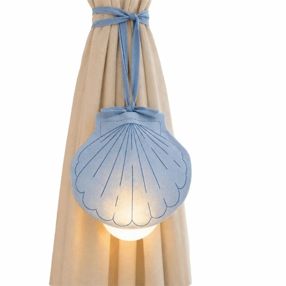 Shell-Shaped USB Rechargeable LED Night Light – Minimalist Hanging Bedside Lamp for Home Decor