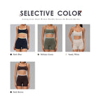 Hearuisavy Women's 2-Piece Polka Dot Activewear Set – Cross-Back Top and High-Waisted Shorts
