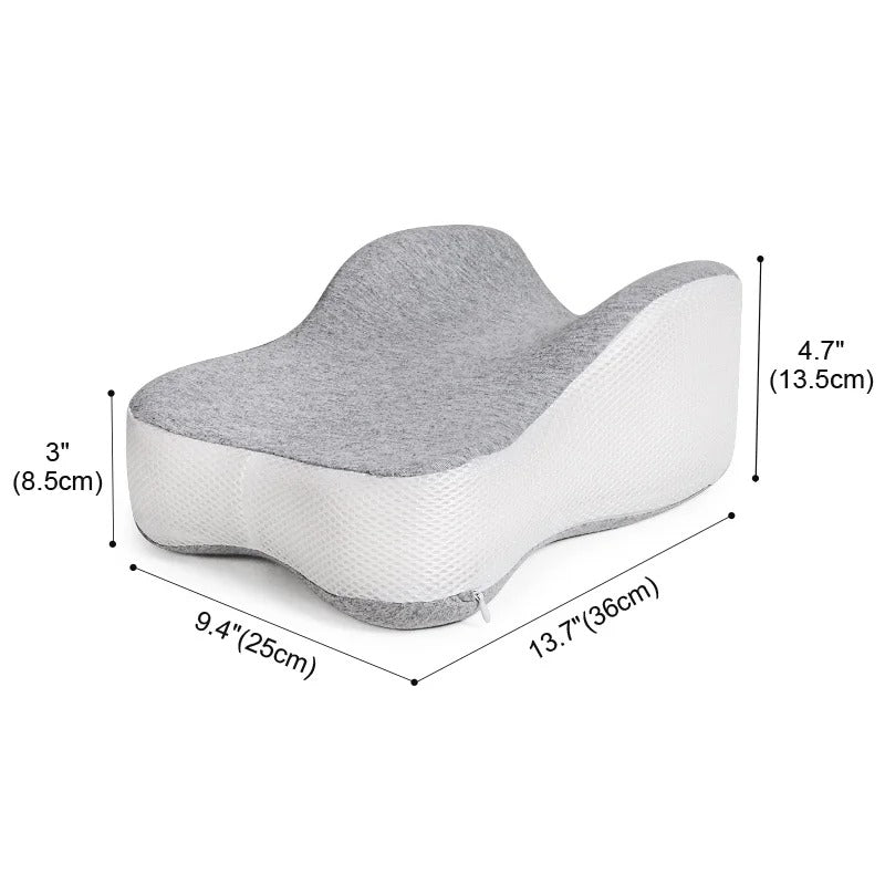 Long 14-Inch Side Sleeper Leg Pillow – Large Gray Knee and Thigh Support Cushion