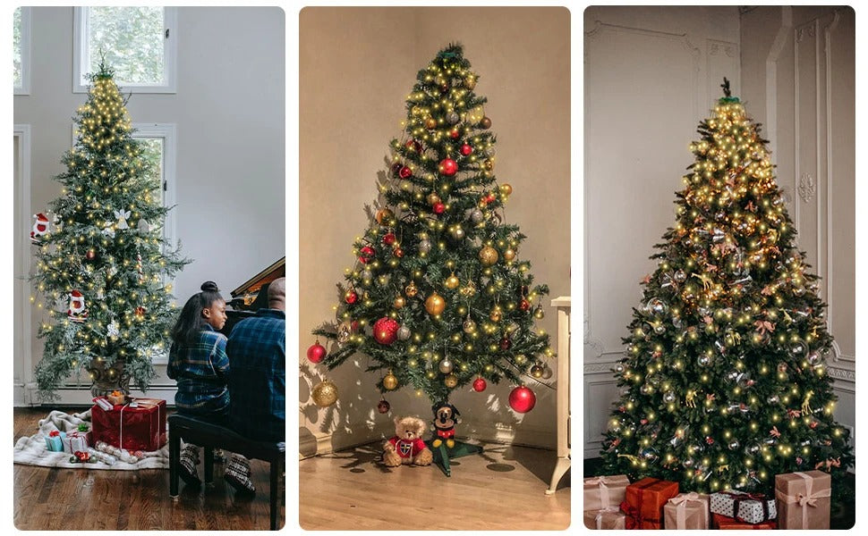 LED Christmas Tree Topper Lights – 1.5M, 2M, or 3M Decorative String Lights for Indoor and Outdoor Use