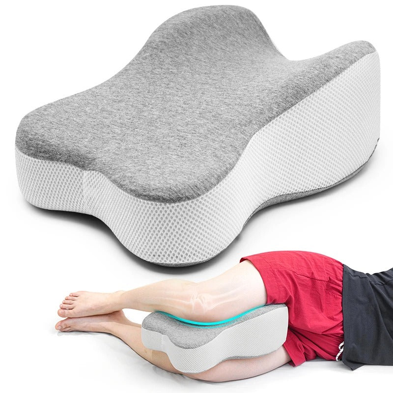 Long 14-Inch Side Sleeper Leg Pillow – Large Gray Knee and Thigh Support Cushion