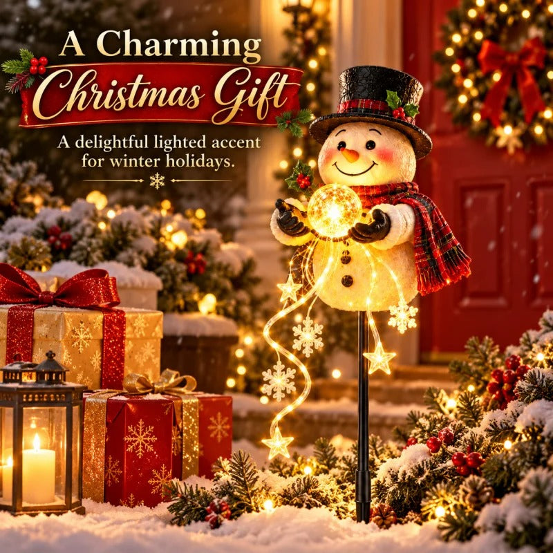 Solar Snowman LED Christmas Light – Outdoor Garden and Yard Decoration