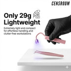 5W Mini Handheld LED UV Lash Lamp – Wireless Touch Control Eyelash Extension Light with Tweezers