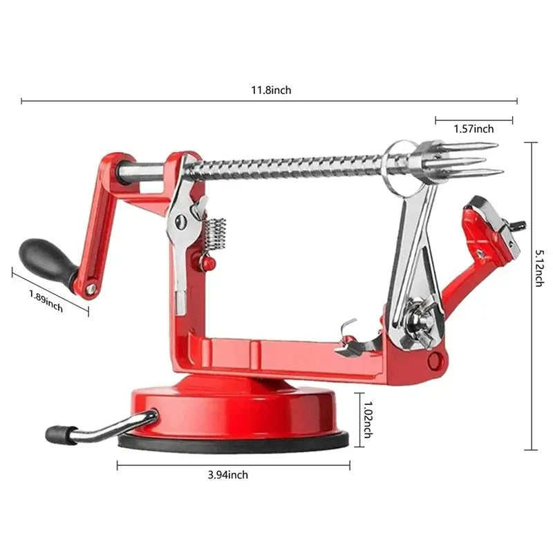 AFOURT Stainless Steel Apple and Potato Peeler, Slicer and Corer with Suction Base