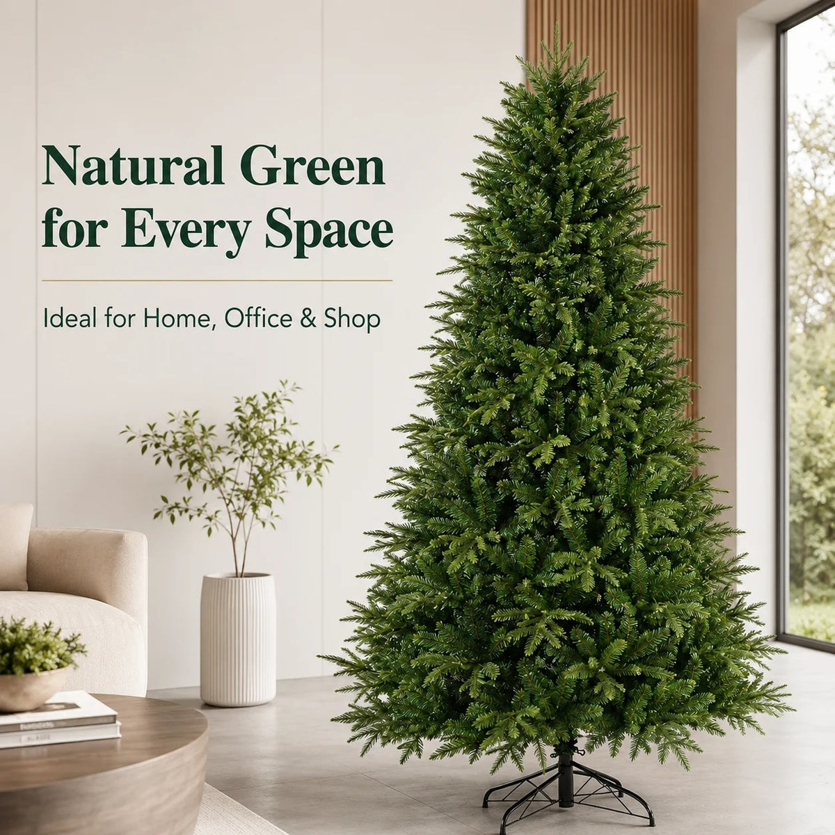 Artificial Christmas Tree with LED Lights, 120–240 cm