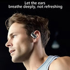 BT 5.3 AI Translation Earbuds with Ear Hook Translator Headphones Open Ear Headphones for Running Fitness Learning Accessories