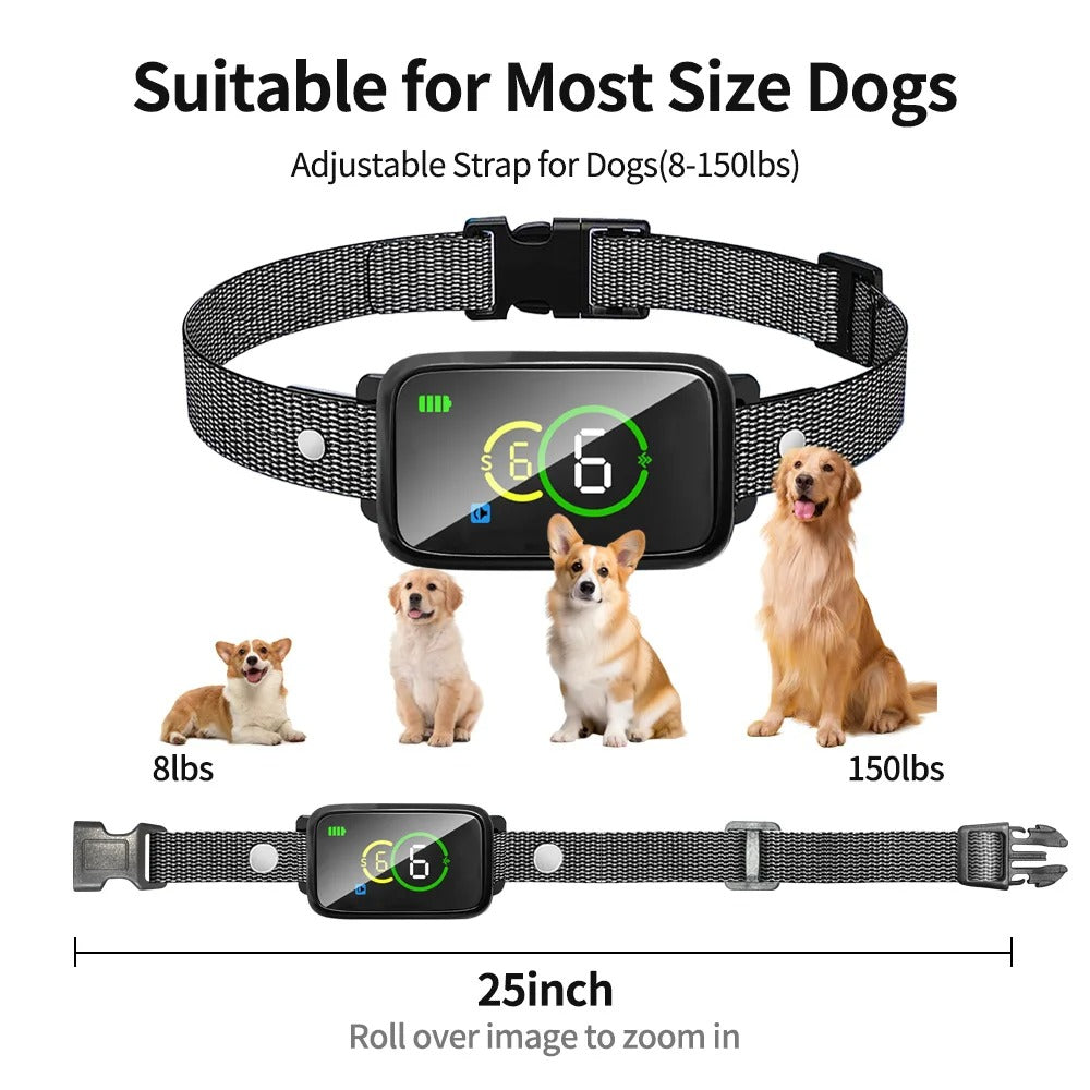 Rechargeable Dog Bark Control Collar for Small Dogs – Adjustable Sensitivity, Black