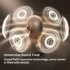 Bluetooth 6.0 Clip-On Wireless Earbuds – Star-Ring Design with Hi-Fi Sound