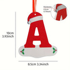 26-Letter Alphabet Christmas Ornaments – Hanging Tree Decorations for Holiday and New Year Celebrations