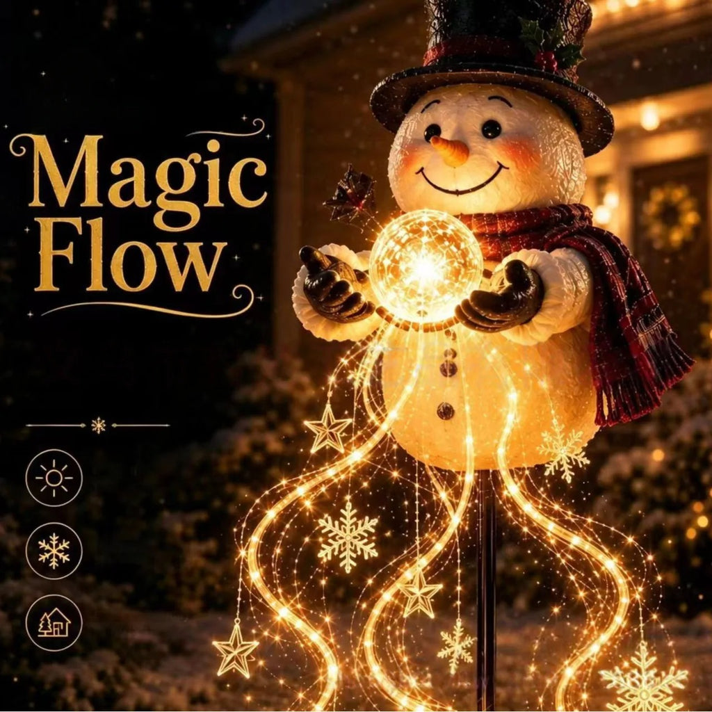 Solar Snowman LED Christmas Light – Outdoor Garden and Yard Decoration