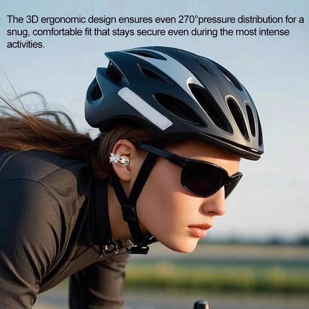 Bluetooth 6.0 Clip-On Wireless Earbuds – Star-Ring Design with Hi-Fi Sound