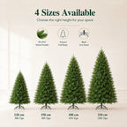 Artificial Christmas Tree with LED Lights, 120–240 cm